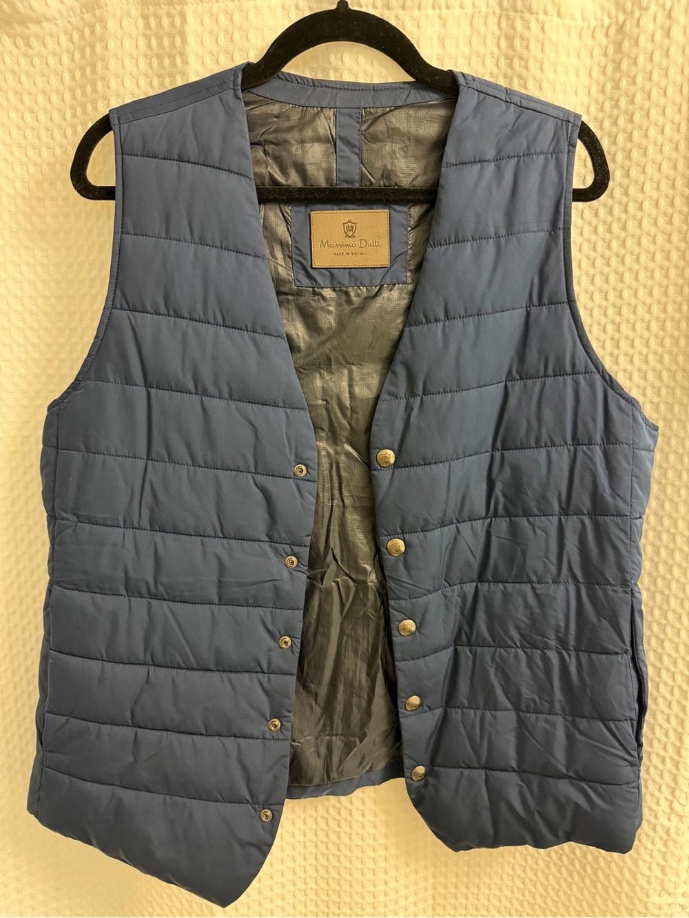 Massimo Dutti Large L Men’s Navy Quilted Vest